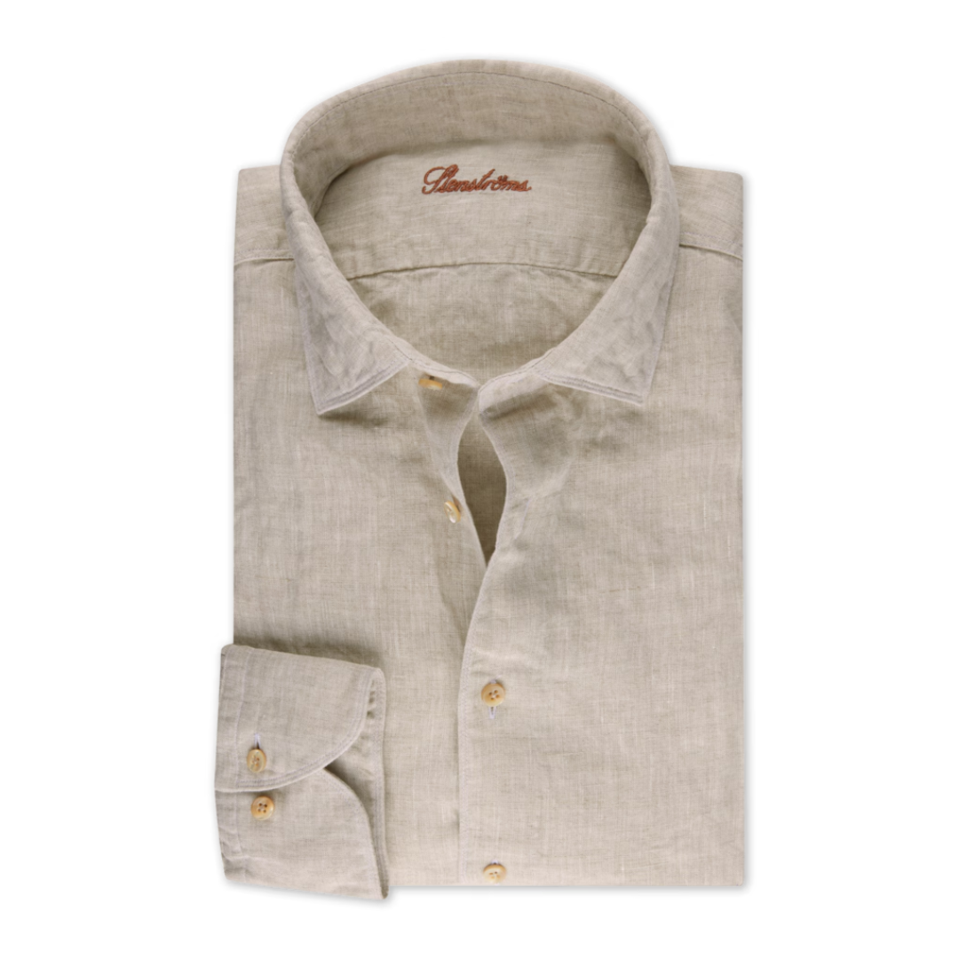 Light Beige Linen Shirt