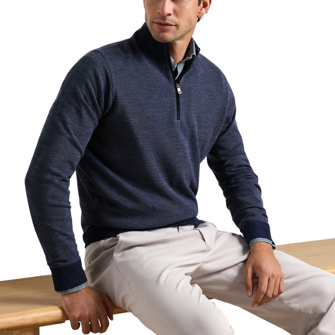 Blair Birdseye Quarter-Zip Sweater