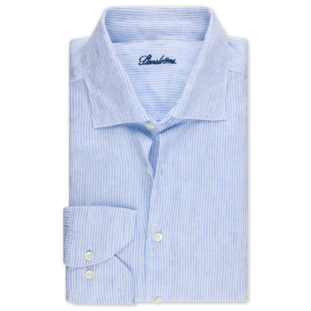 Light Blue Stripe Linen Shirt
