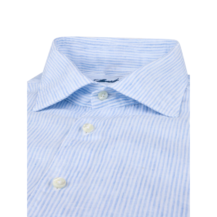 Light Blue Stripe Linen Shirt