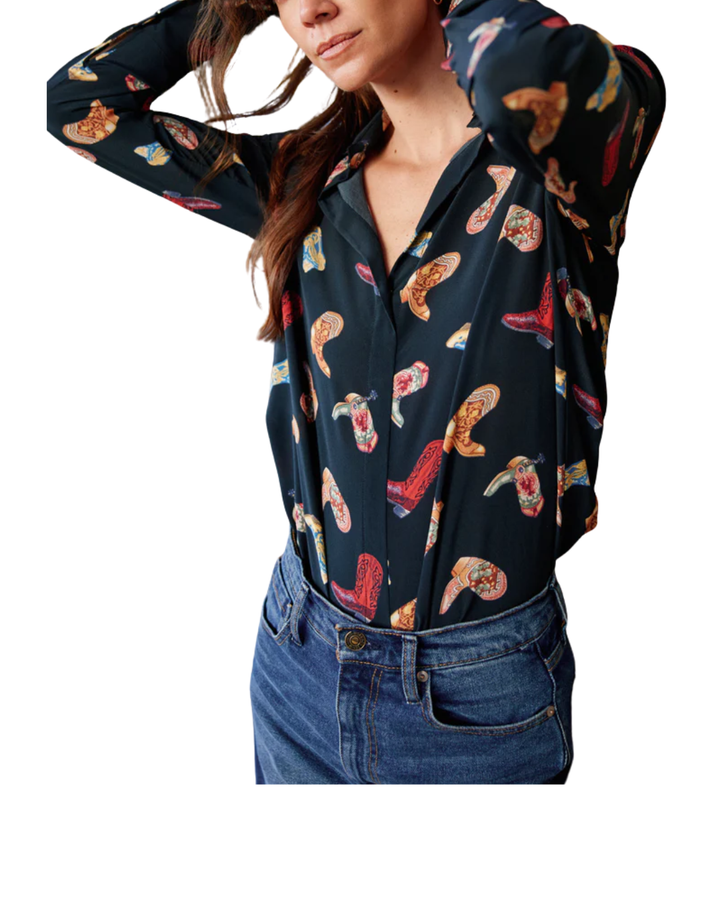 Catherine Gee Daria French Cuff Silk Blouse