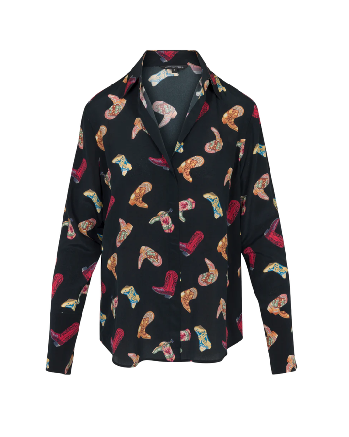 Catherine Gee Daria French Cuff Silk Blouse