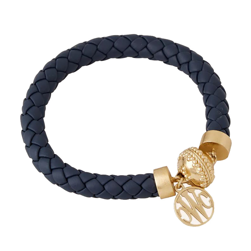 Bolo Leather Oxford Blue Bracelet
