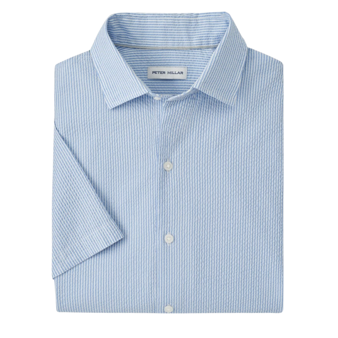 Coastal Stripe Cotton Lyocell Sport Shirt
