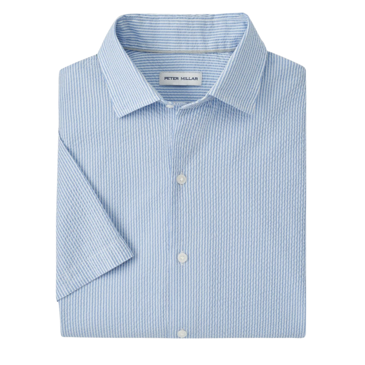 Coastal Stripe Cotton Lyocell Sport Shirt