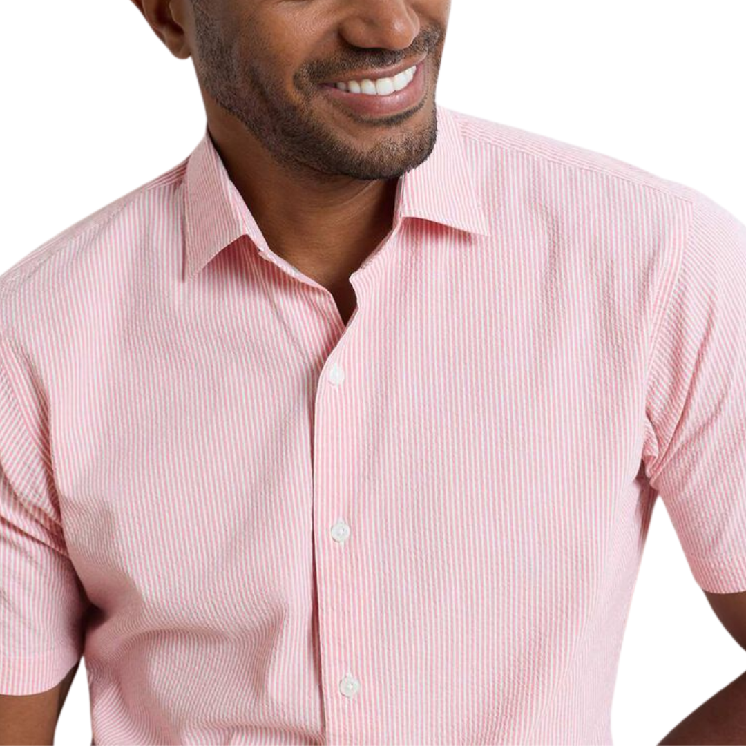Coastal Stripe Cotton Lyocell Sport Shirt