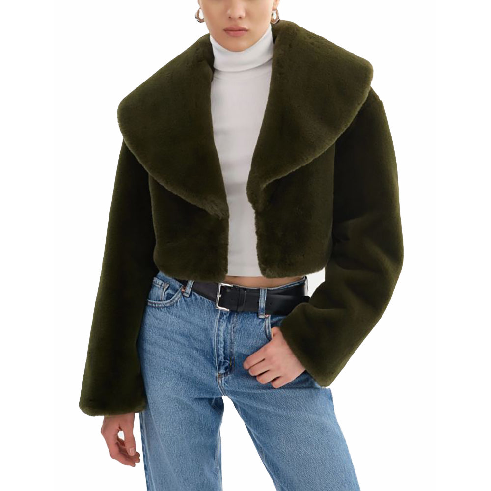 Danika Faux Fur Crop Jacket