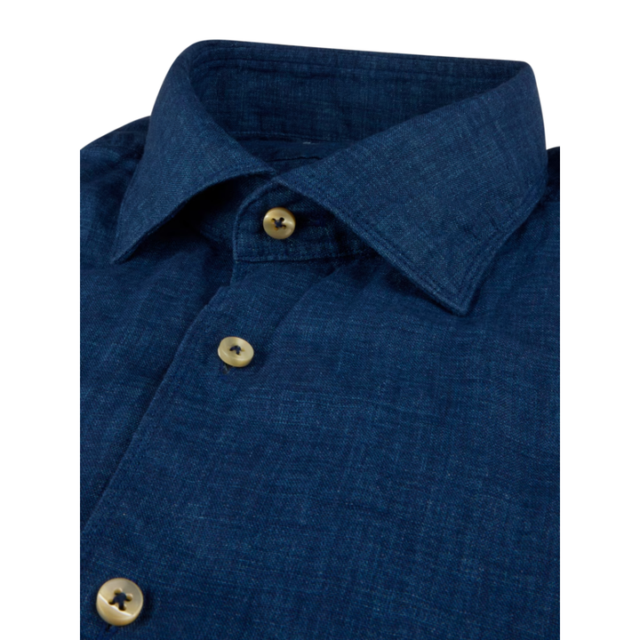 Dark Blue Linen Shirt