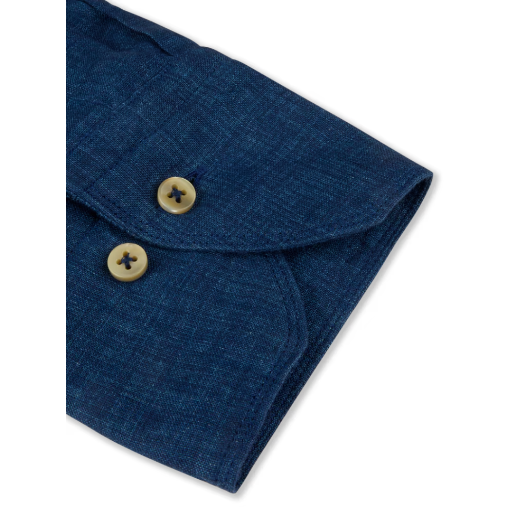 Dark Blue Linen Shirt