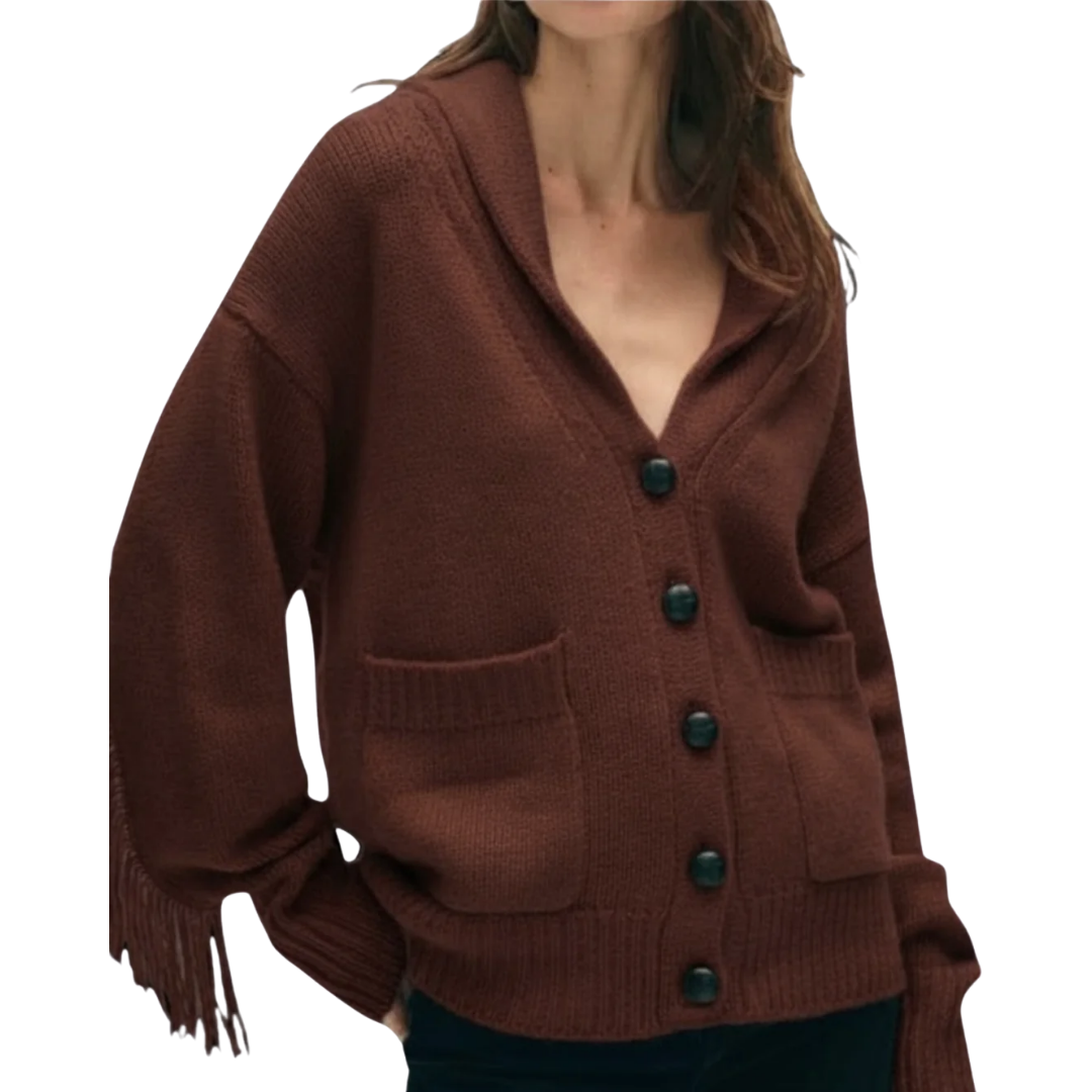 Cashmere Blend Luxe Fringe Coatigan