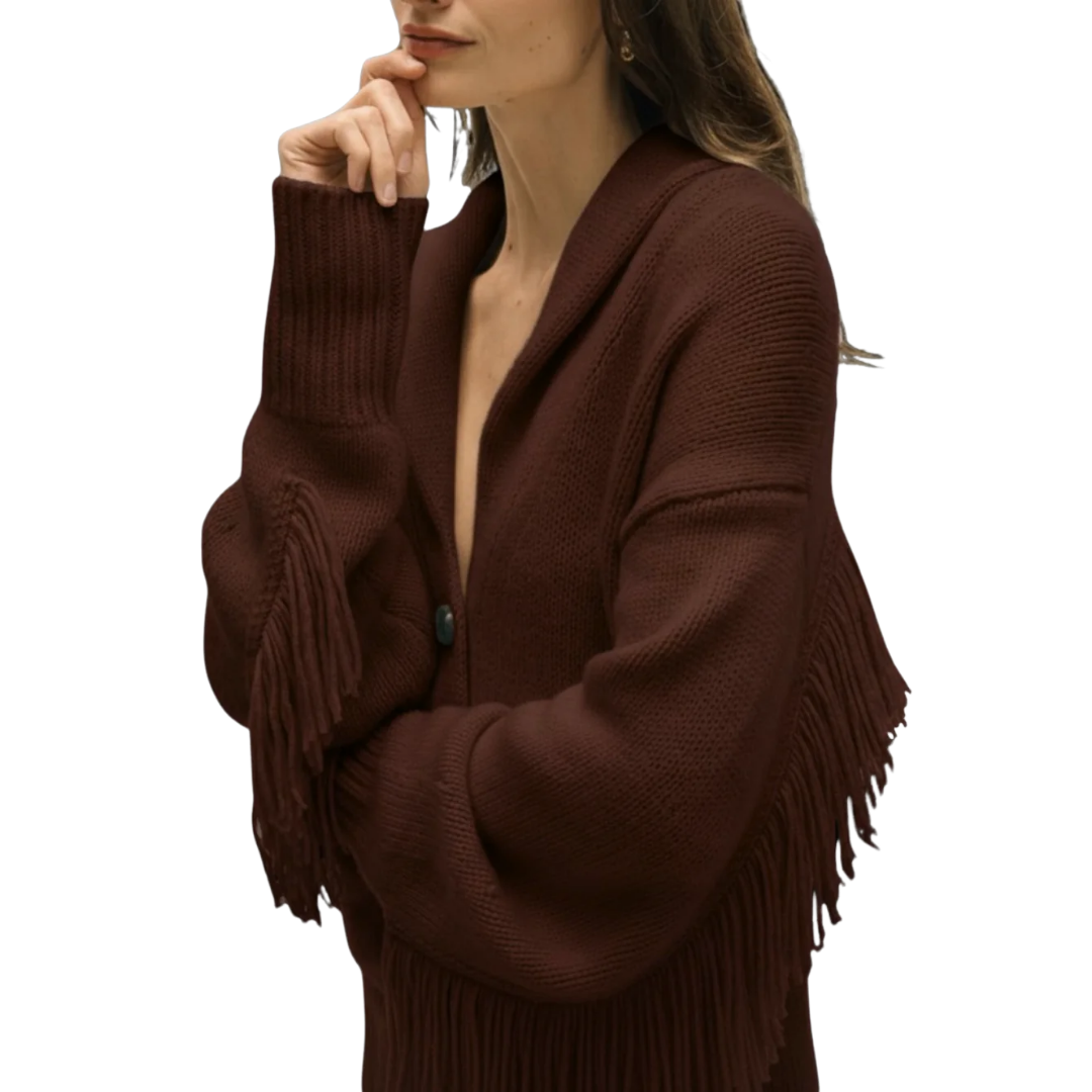 Cashmere Blend Luxe Fringe Coatigan