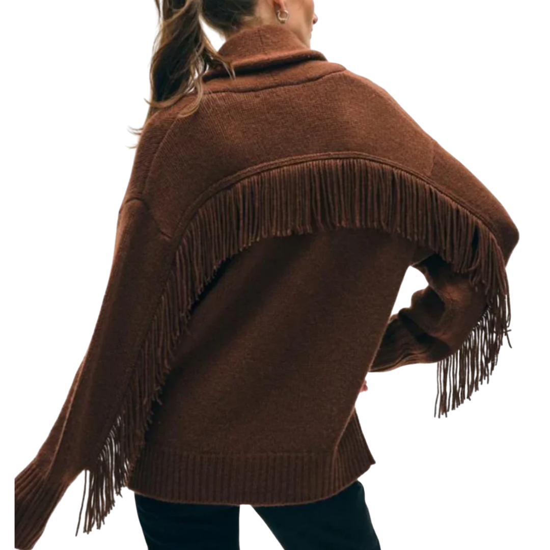 Cashmere Blend Luxe Fringe Coatigan