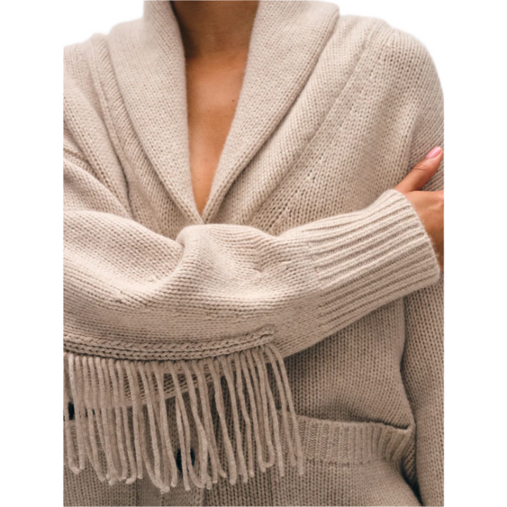 Cashmere Blend Luxe Fringe Coatigan