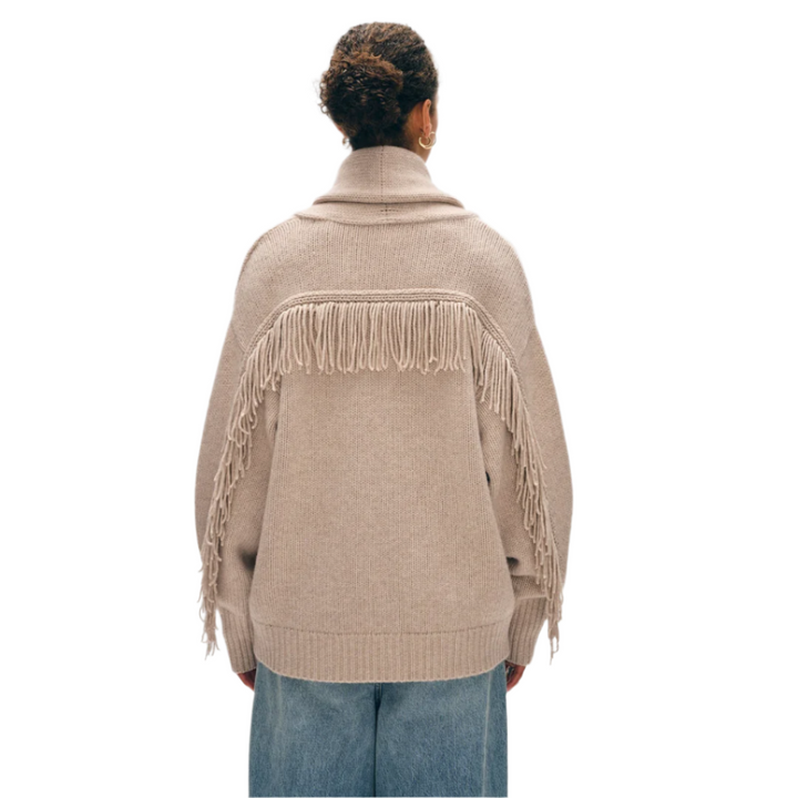 Cashmere Blend Luxe Fringe Coatigan