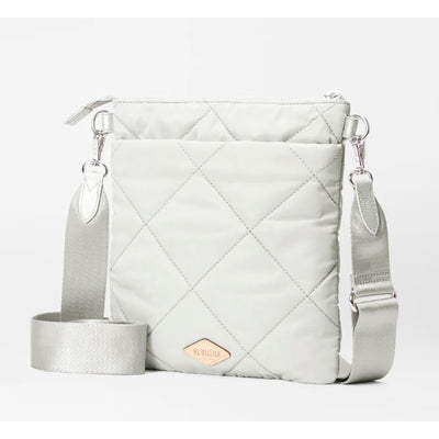 Quilted Flat Madison Crossbody -  Frost