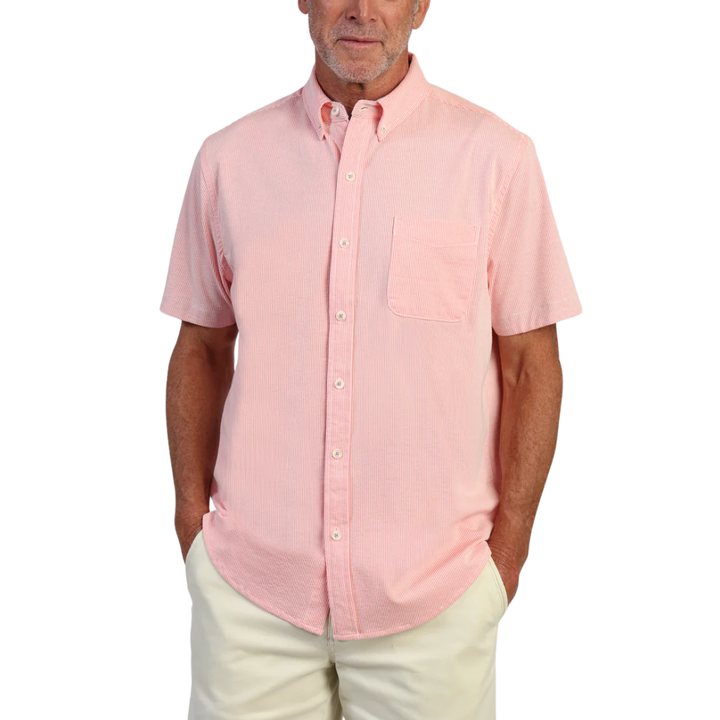 Stretch Knit Seersucker Shirt