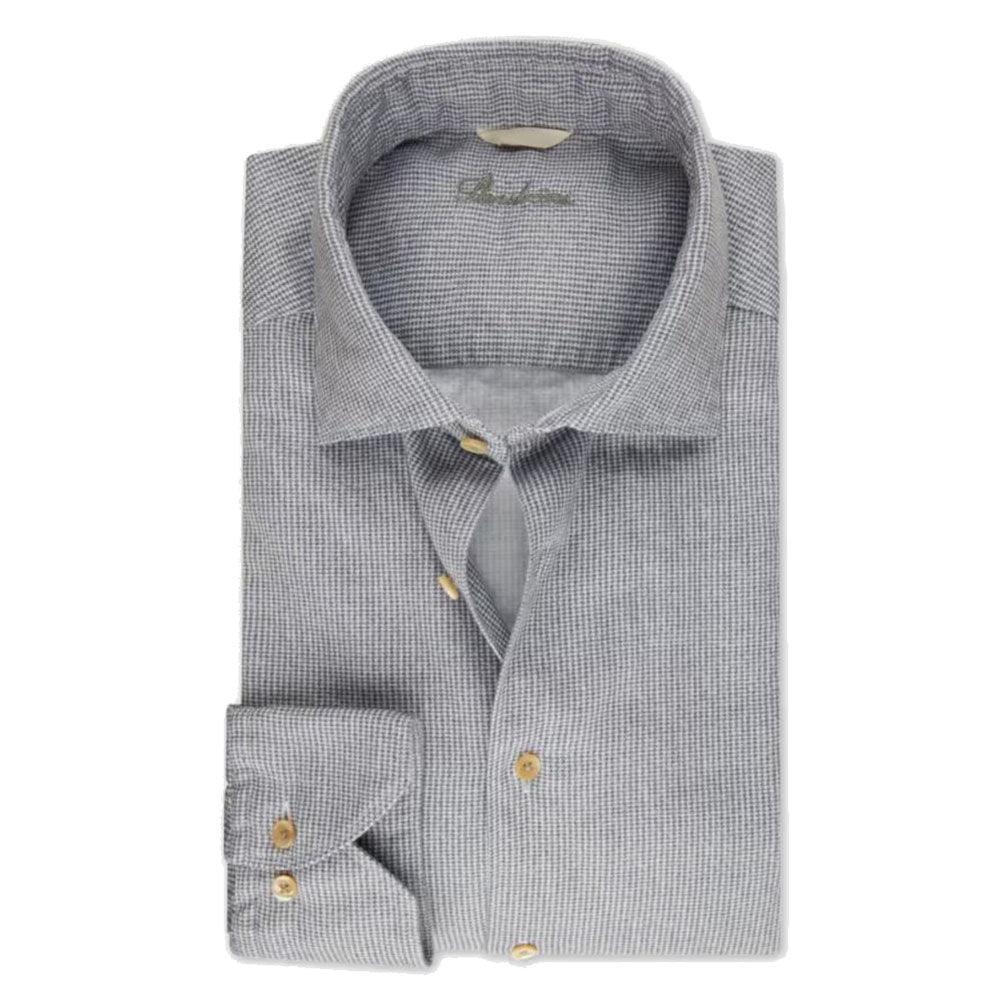 Grey Houndstooth Oxford Shirt