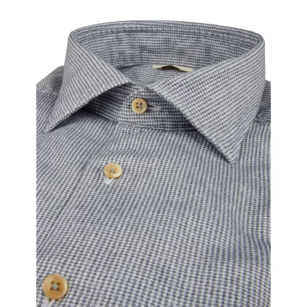 Grey Houndstooth Oxford Shirt