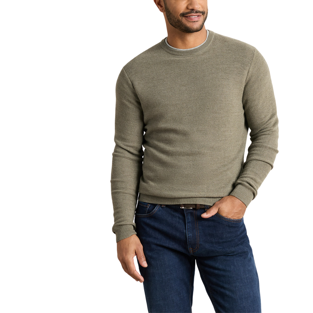 Autumn Crest Honeycomb Crewneck Sweater