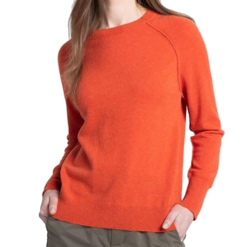 Cashmere Zip Back Crew Pullover