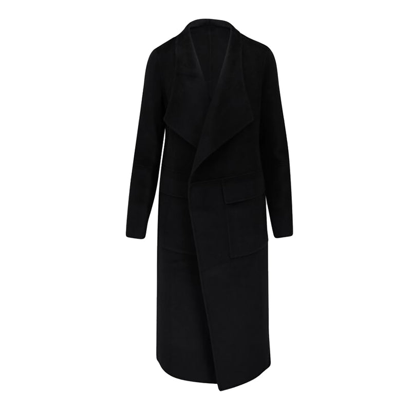 Long Drape Front Coat