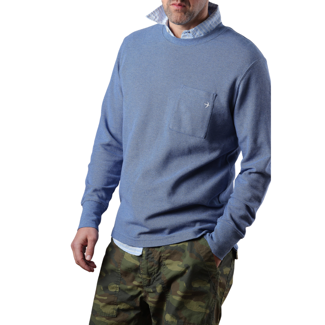 L/S Vintage Pique Crew