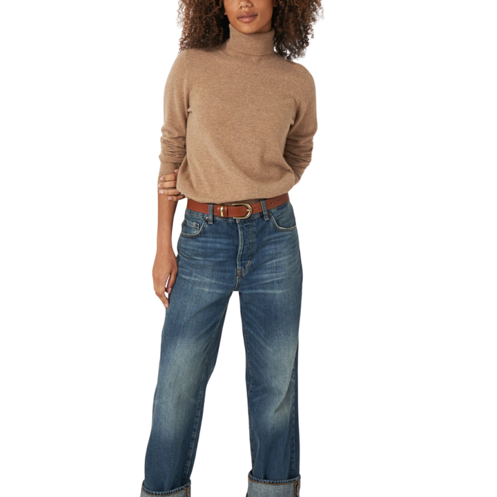 Basic Organic Cashmere Roll Neck Sweater
