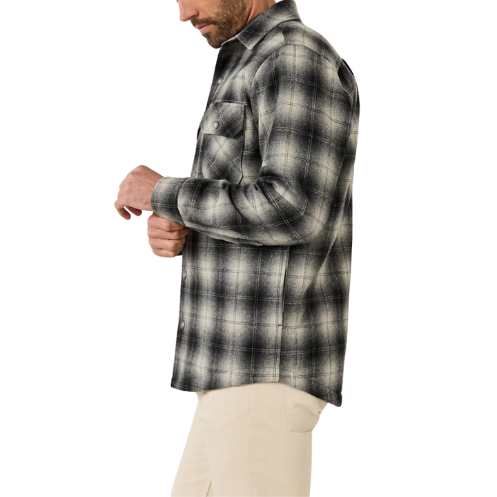Plaid Quilted Wool CPO Jacket