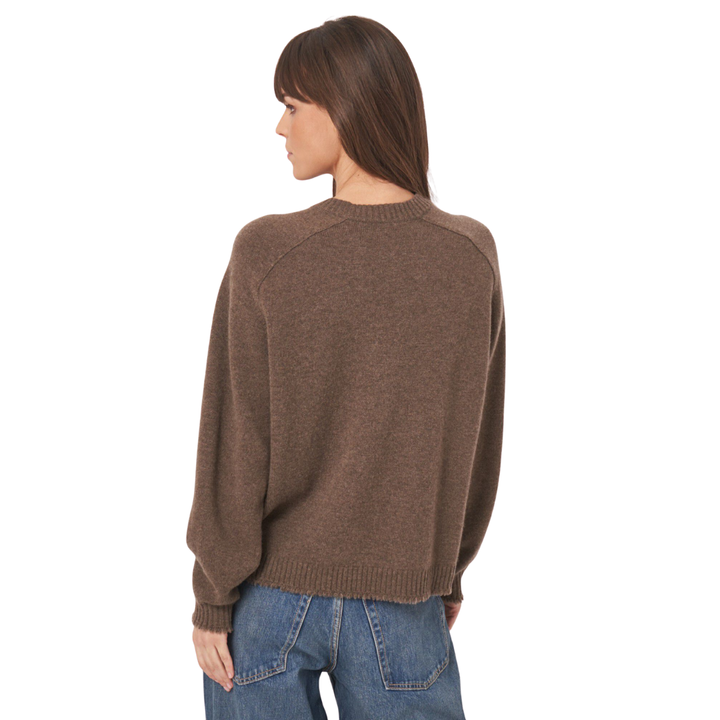 Relaxed Fit Organic Cashmere Round Neck Sweater