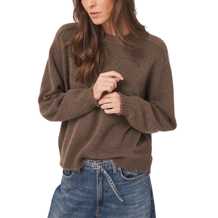 Relaxed Fit Organic Cashmere Round Neck Sweater