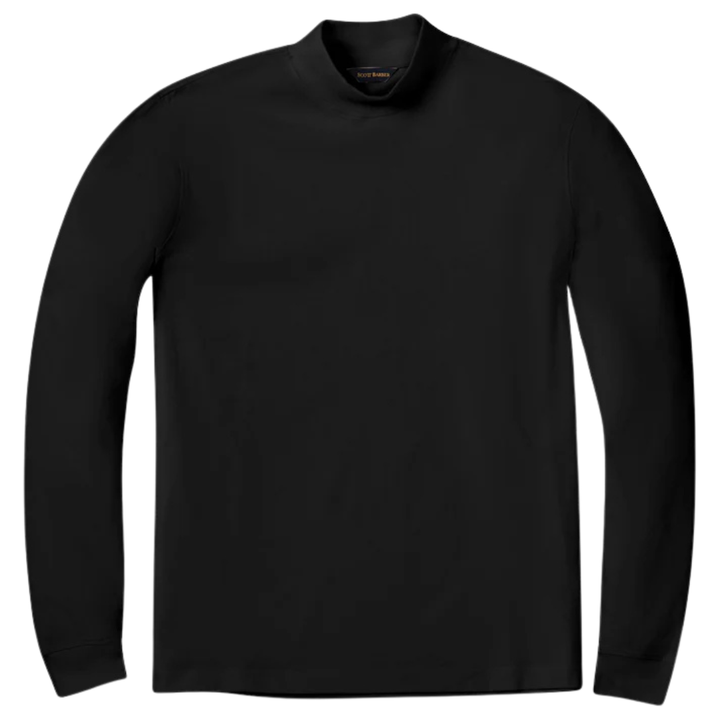 Pima Interlock Mock Turtleneck