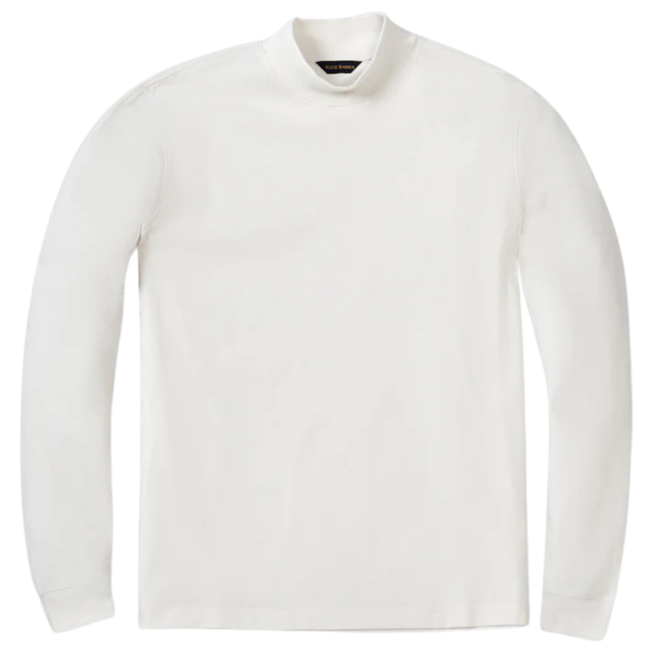 Pima Interlock Mock Turtleneck