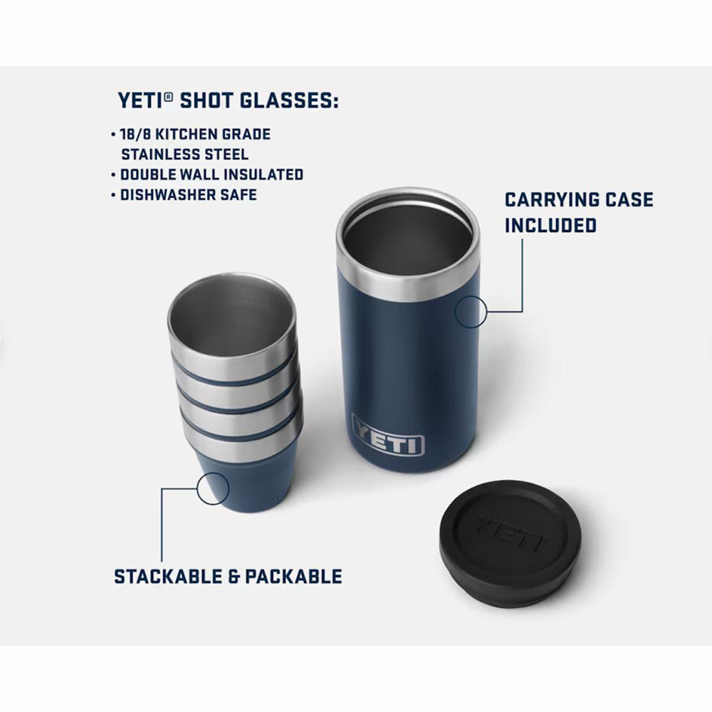 Shot Glasses & Case Black