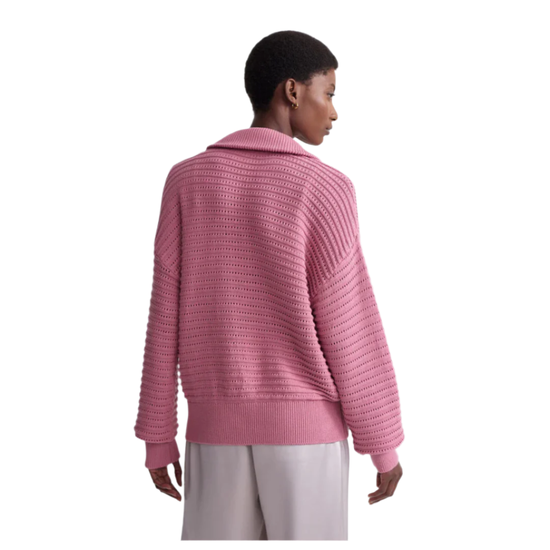 Tara Pointelle Half-Zip Knit