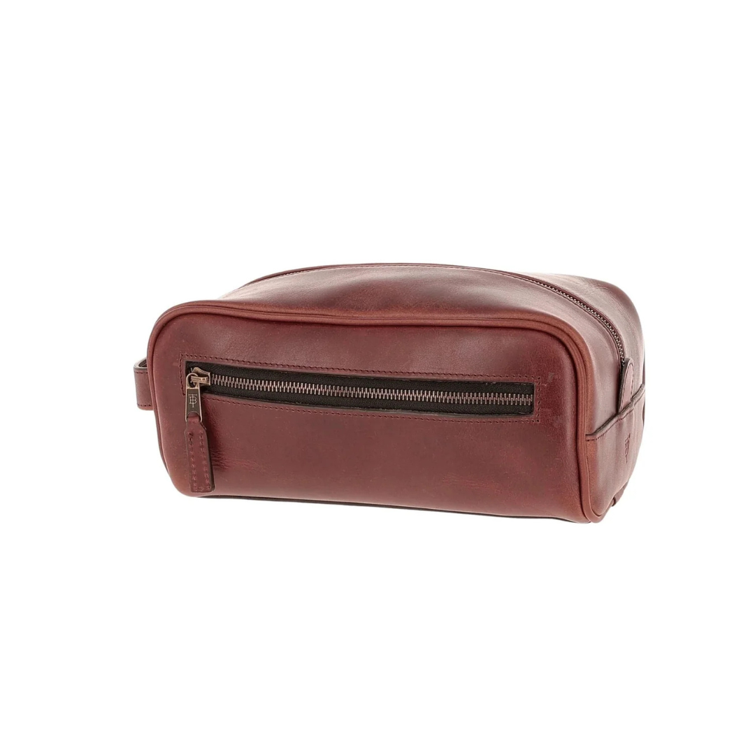 Leather Dopp Kit Oak