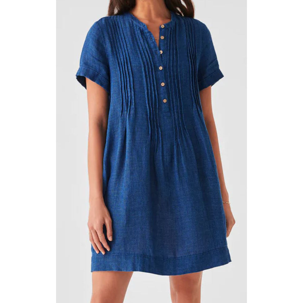 Basketweave Dress - Indigo