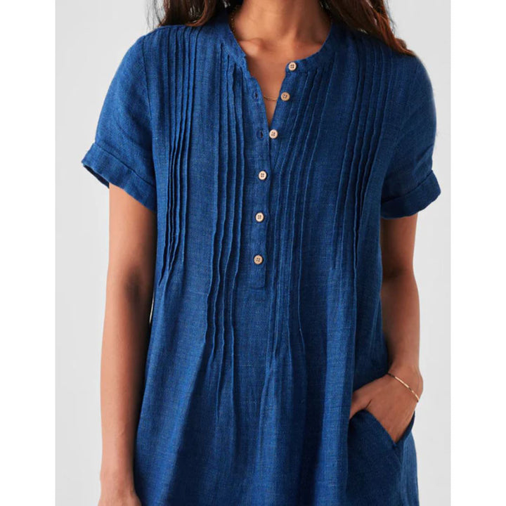 Basketweave Dress - Indigo