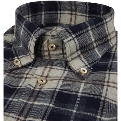 Flannel Shirt - Blue & Brown