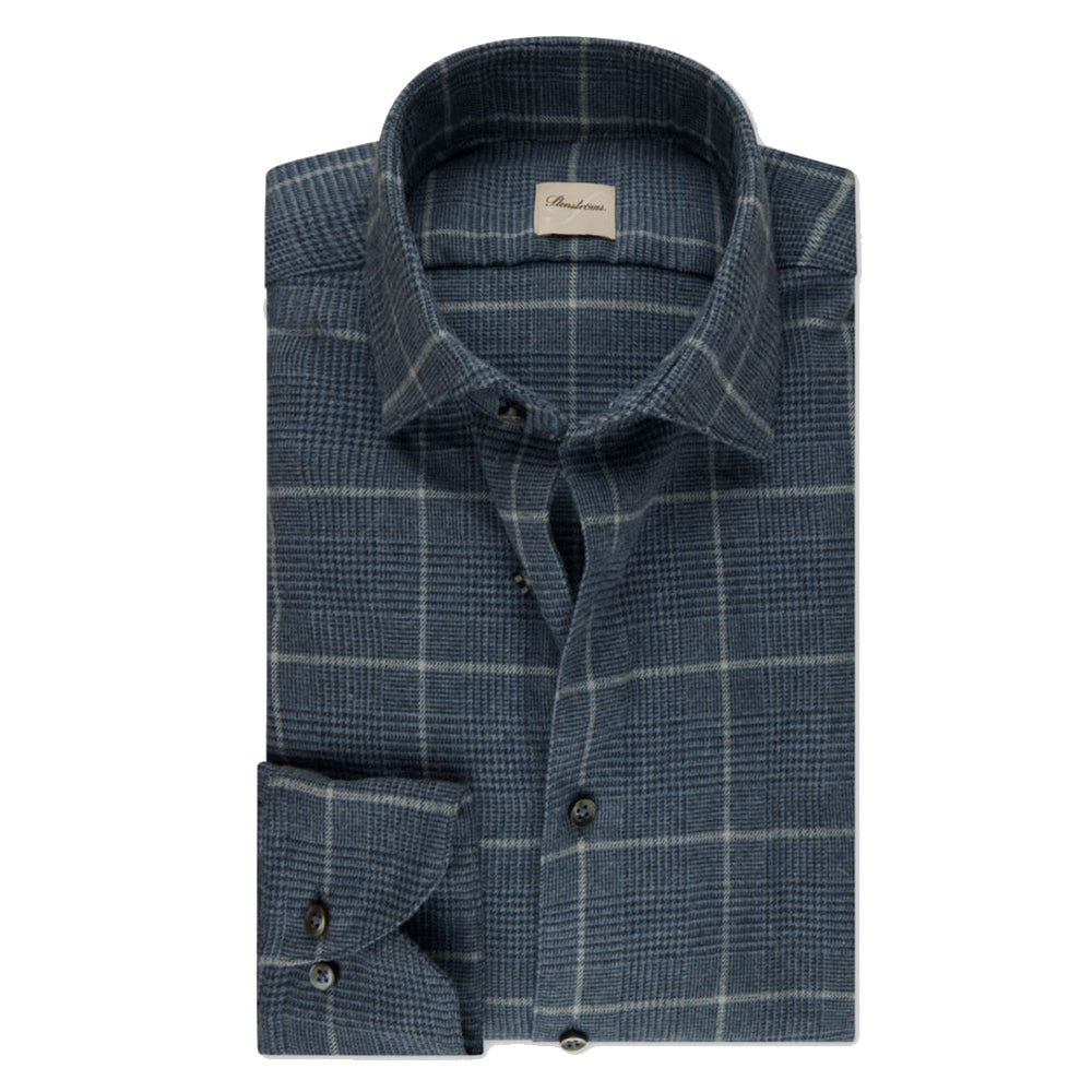 Blue Checked Flannel Shirt