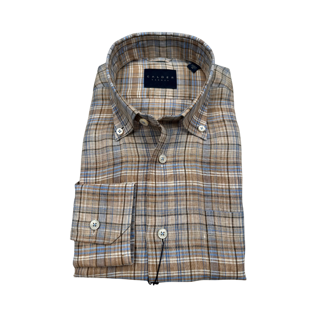 Linen Madras Plaid - Sand