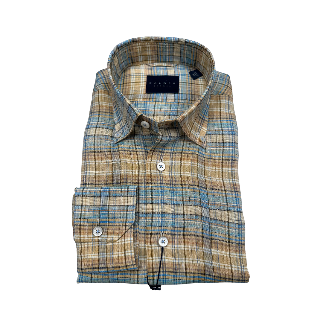 Linen Madras Plaid - Amber