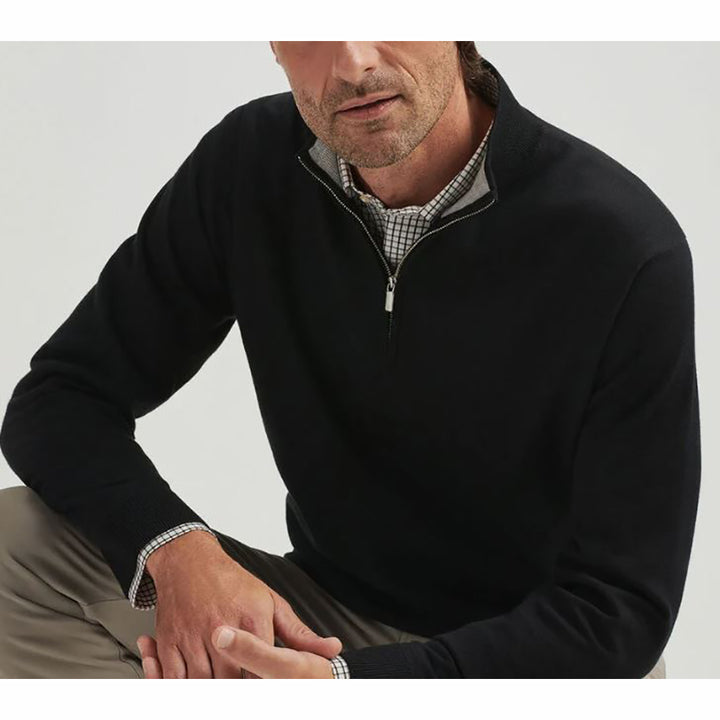 Coolspun Cotton Quarter-Zip Sweater