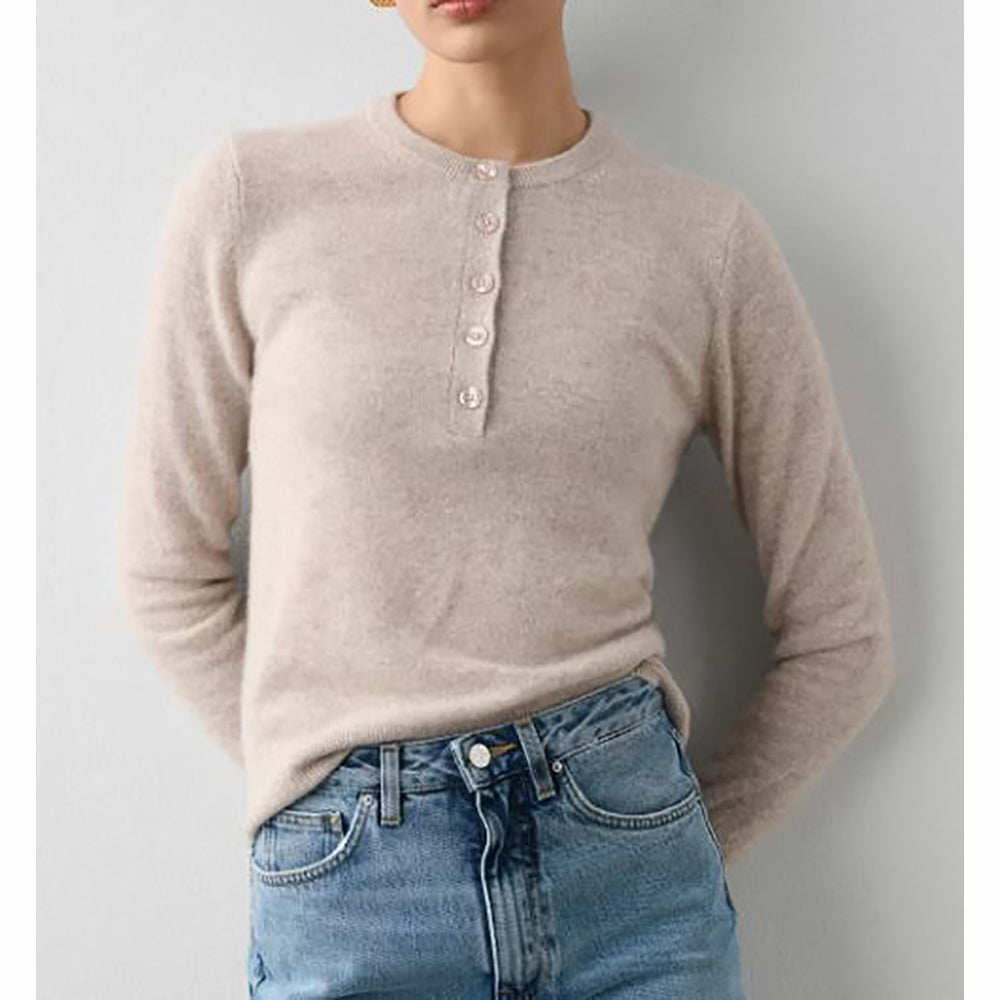 Cashmere Button Henley