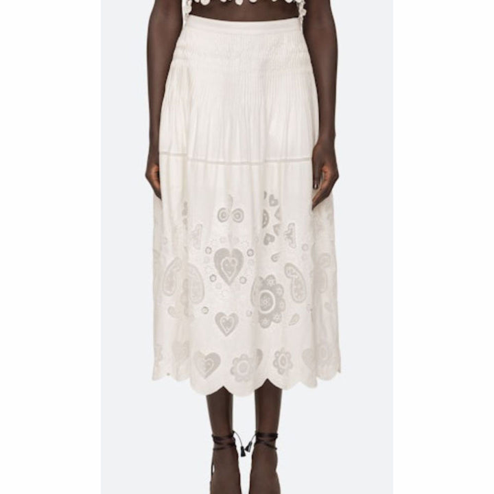 Jeanetta Eyelet Skirt