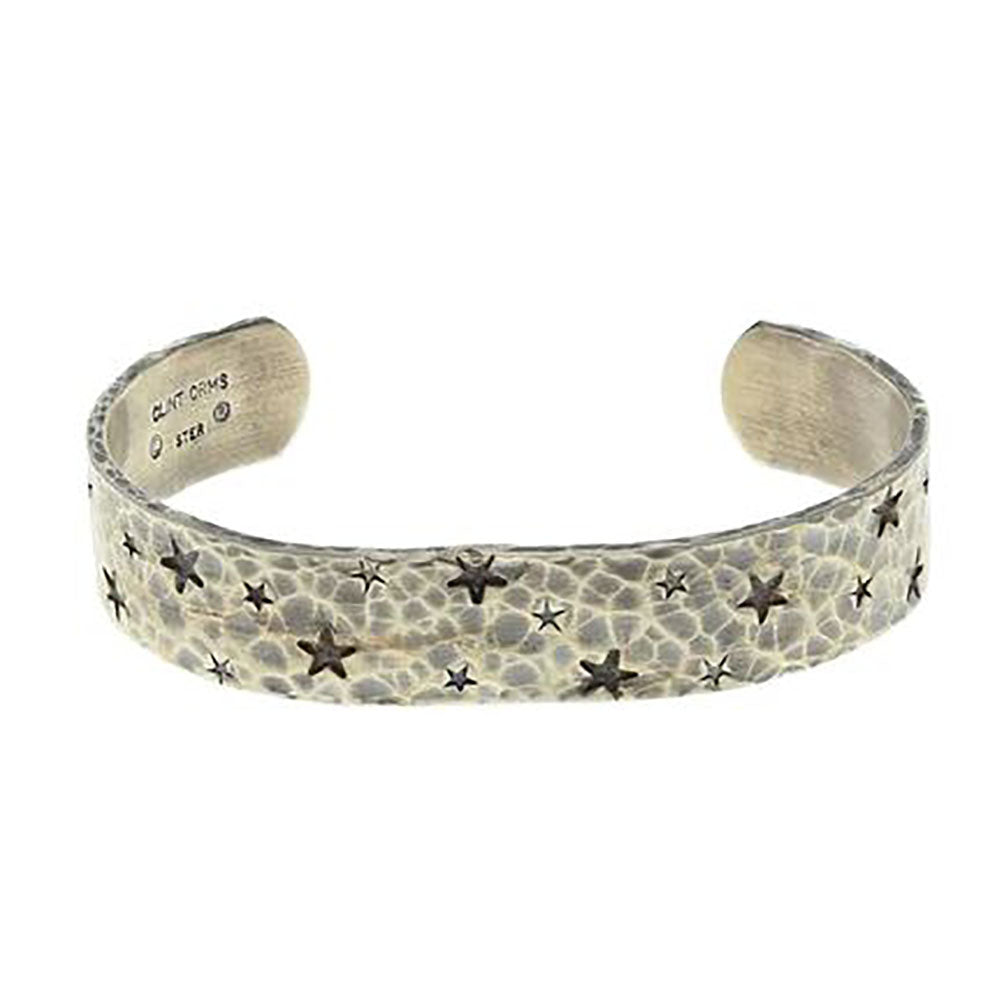 Silver Hammered Star Bracelet