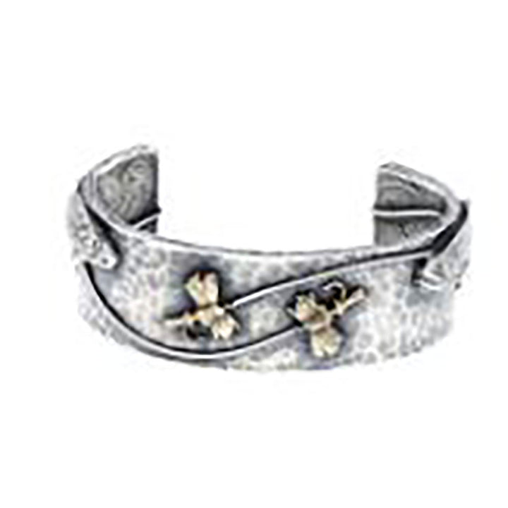 Silver Bracelet with Jumping Trout & Flies