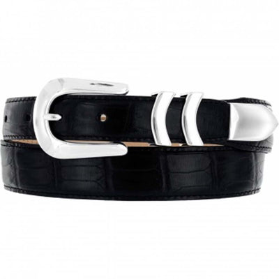 Leegin Creative Leather-Croc Belt - Black-shop-silver-creek-com.myshopify.com