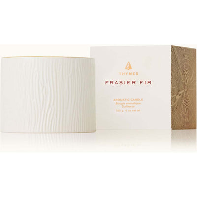Thymes-Frasier Fir Petite Gilded Ceramic Candle-shop-silver-creek-com.myshopify.com