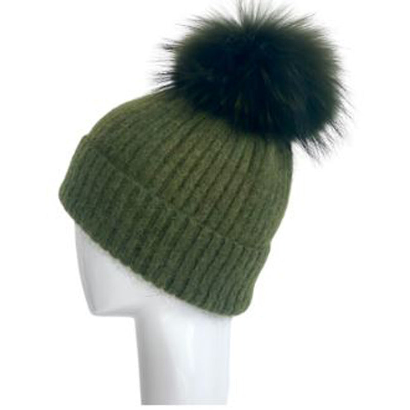 Mohair Wool Pom Hat