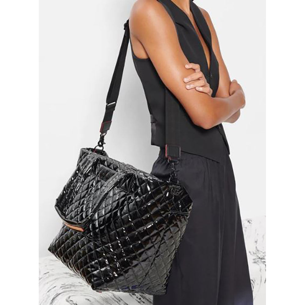 Medium Metro Tote Deluxe Black Lacquer